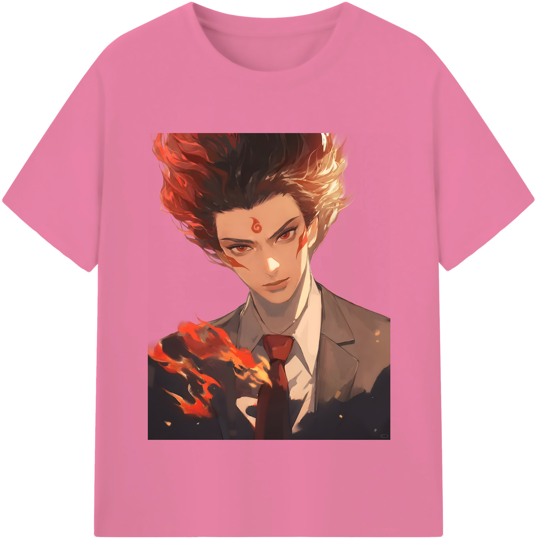 （画像用） Ne Zha 2 ナタ 魔童の大暴れ 綿100％半袖Tシャツ（フロントプリント）